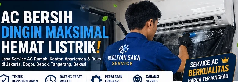 Ilustrasi teknisi service AC